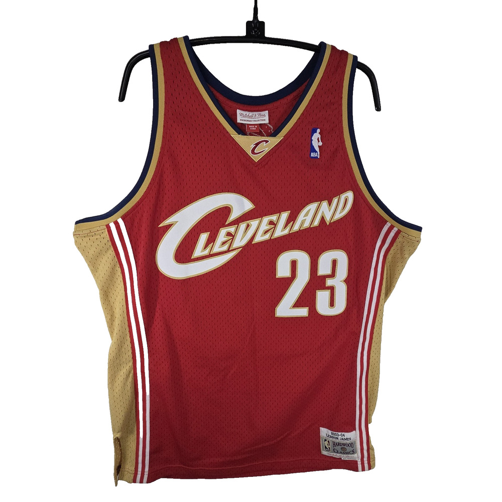 Vtg Lebron James Mitchell & Ness 03 04 Cavaliers Jersey Large Mens Basketball